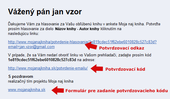 Potvrdzovací e-mail